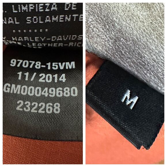 Harley Davidson Black Label Washed Lambskin Leather Moto Jacket Men's M - Picture 14 of 15